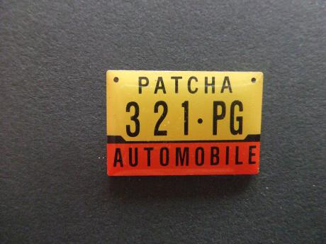 Patcha 321 PG nummerbord automobiel